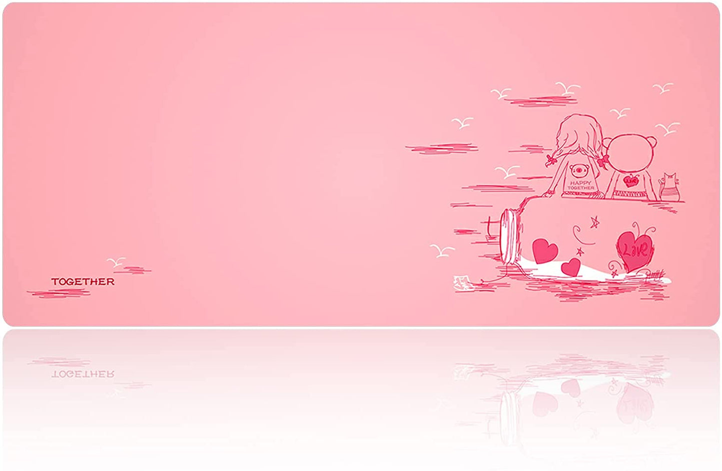 Mouse Pad Pink, Large Pink Mouse Pad Gaming, Home Office Accessories Pink - 35.5 x 15.75 inches