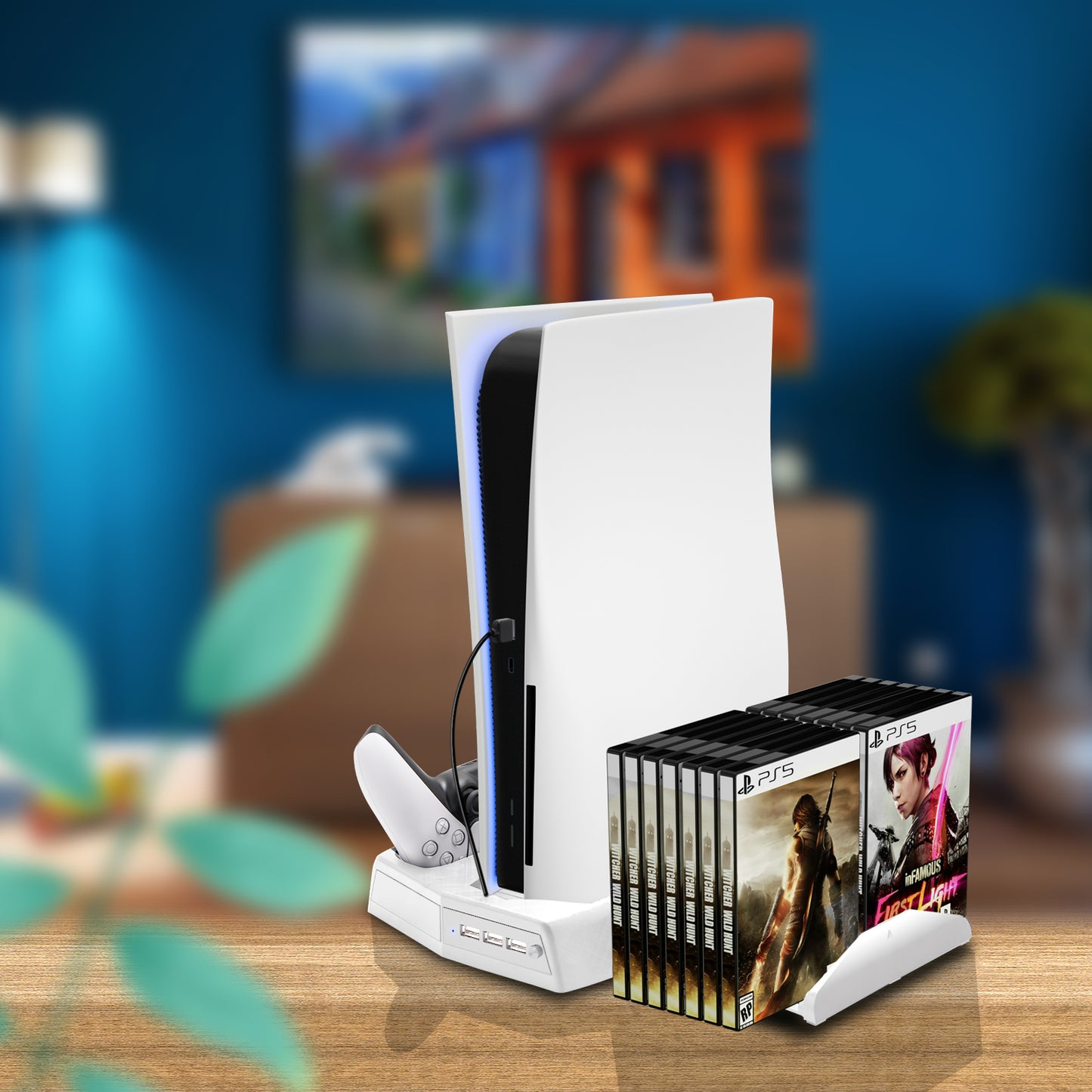 ps5 cooling fan and dual controller stand