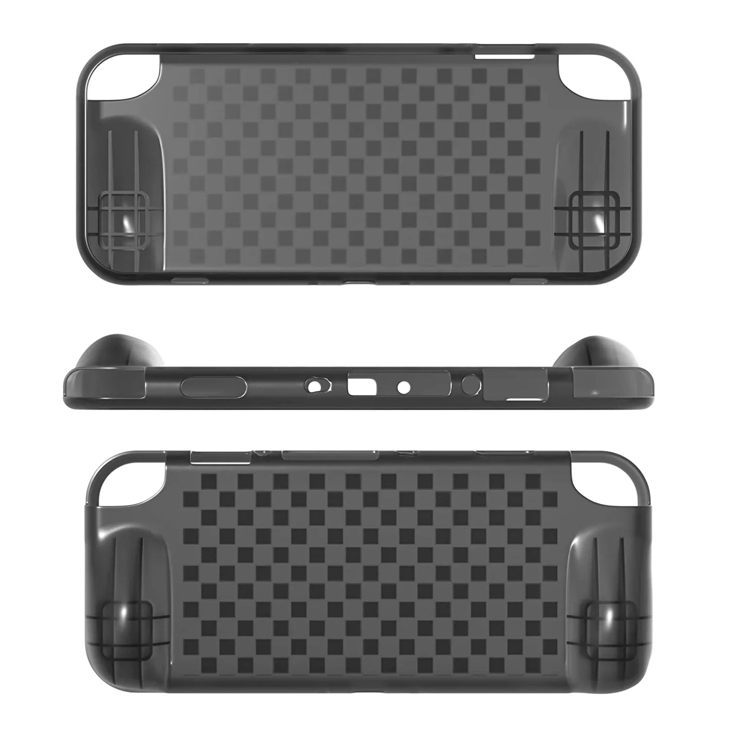 Switch OLED Cover, Protective Case for Nintendo Switch OLED, Switch OLED TPU Case with Game Storage - Gray