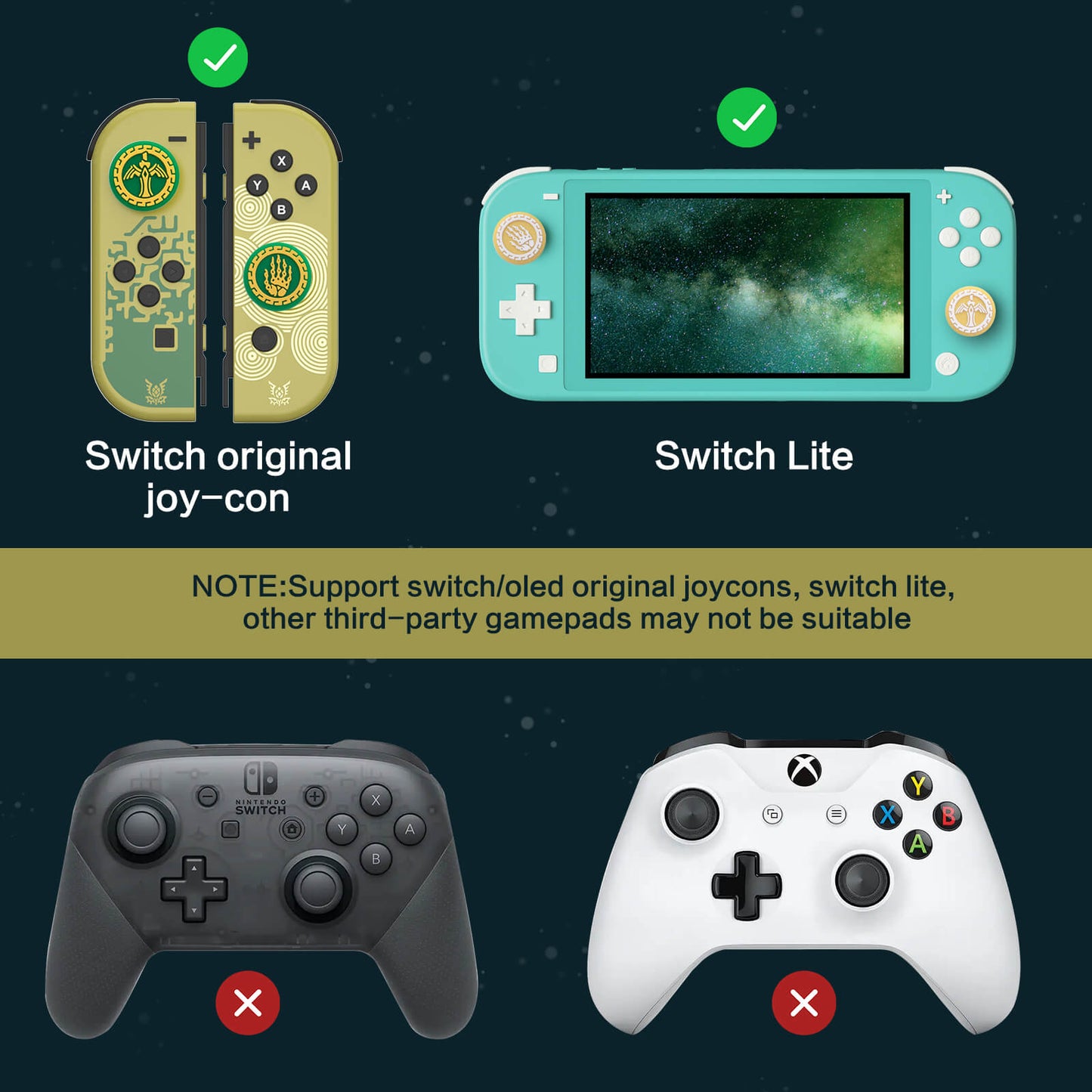 Nintendo Switch Thumb Grips - The legend of Zelda; tears of the kingdom Edition