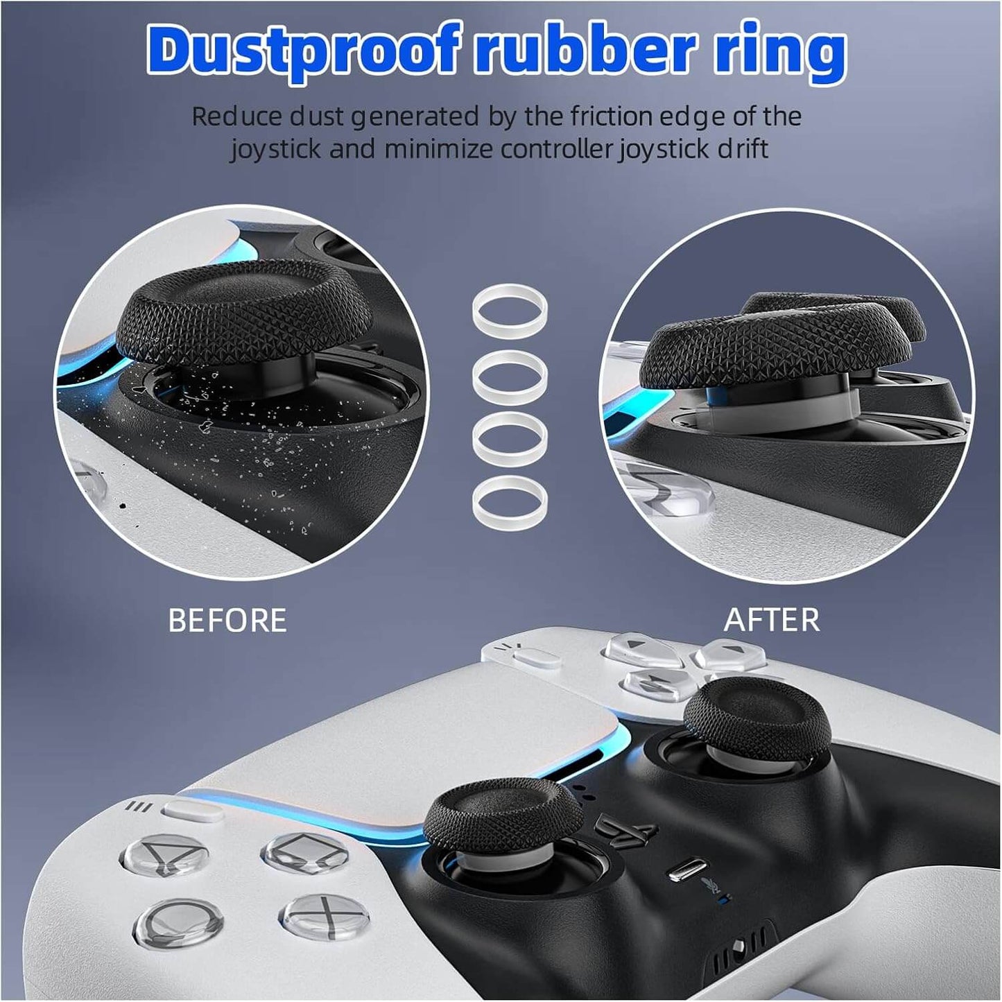 ECHZOVE PS5 Controller Cover Case – 30th Anniversary Limited Edition Protective Silicone Skin for PlayStation 5 Controller, Anti-Slip, Sweat-Resistant, Shockproof Grip Case (Light Grey)