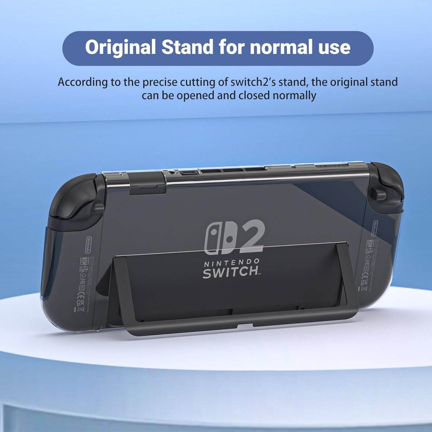 Switch 2 Case – Crystal Clear Switch 2 Protective Case with Shockproof Hard Shell