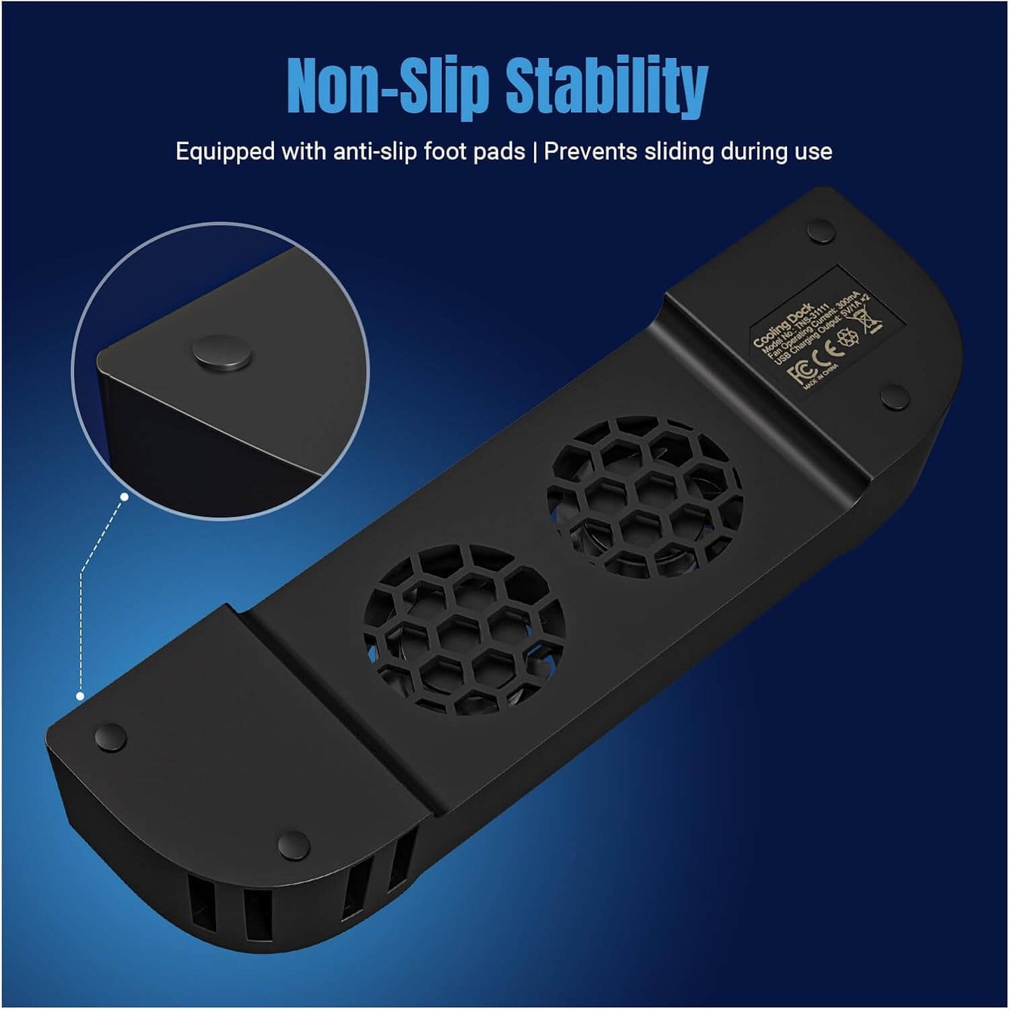 ECHZOVE Switch 2 Cooling Fan Dock with Dual Fans and USB Charging Ports – Quiet Overheat Protection for Nintendo Switch 2 Console with RGB Light