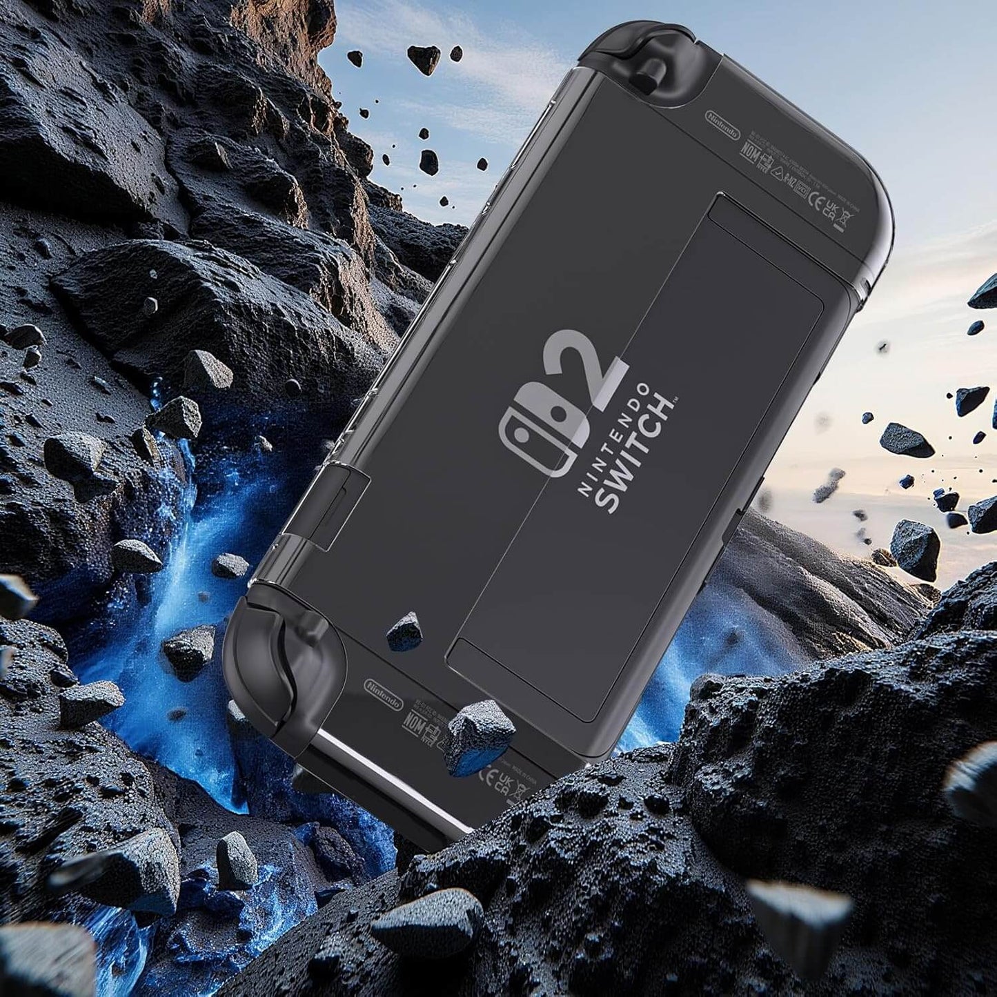 Switch 2 Case – Crystal Clear Switch 2 Protective Case with Shockproof Hard Shell