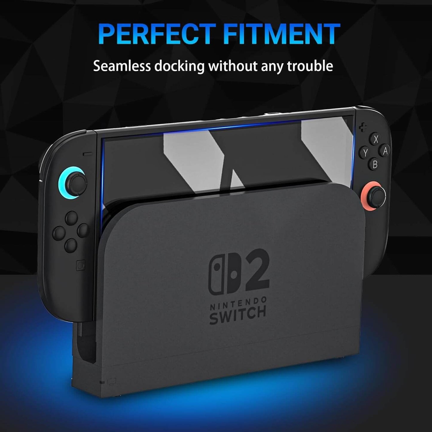 ECHZOVE Tempered Glass Screen Protector for Switch 2 (2025) – Auto Alignment Kit, 9H Hardness, Bubble-Free, Anti-Blue Light (Eye Protection), Anti-Scratch, 2-Pack – Switch 2 Accessories