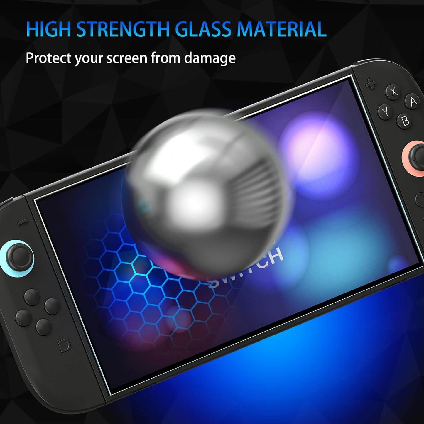 ECHZOVE Tempered Glass Screen Protector for Switch 2 (2025) – Auto Alignment Kit, 9H Hardness, Bubble-Free, Anti-Blue Light (Eye Protection), Anti-Scratch, 2-Pack – Switch 2 Accessories