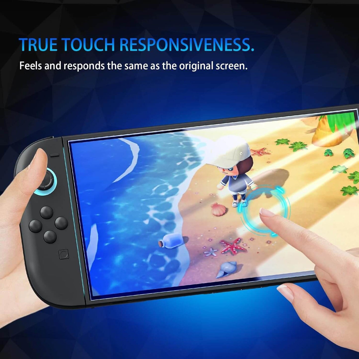 ECHZOVE Tempered Glass Screen Protector for Switch 2 (2025) – Auto Alignment Kit, 9H Hardness, Bubble-Free, Anti-Blue Light (Eye Protection), Anti-Scratch, 2-Pack – Switch 2 Accessories