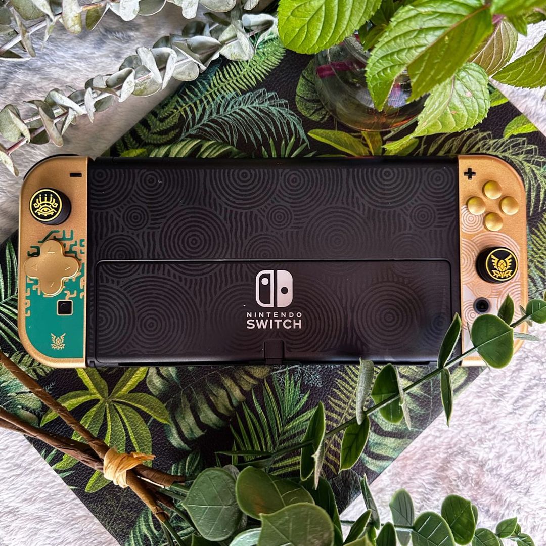 nintendo switch oled thumb grips zelda