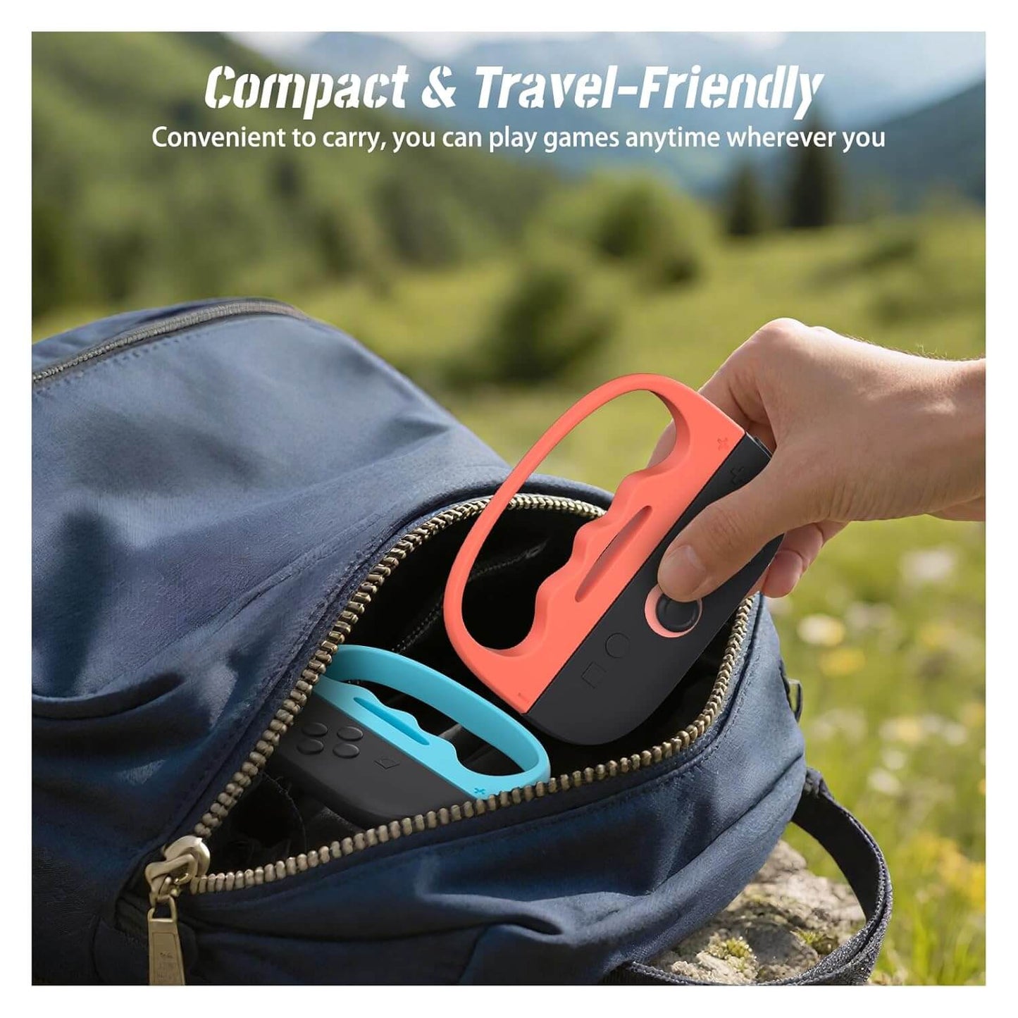 ECHZOVE Switch 2 Boxing Grips for Fighting Games–Ergonomic Handle for Better Control & Comfort, Perfect for Switch 2 Boxing Games, Must-Have Switch 2 Accessories for ARMS & More, Secure Fit for Joy-Con Controllers(Blue)