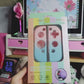 nintendo switch oled case pink blue
