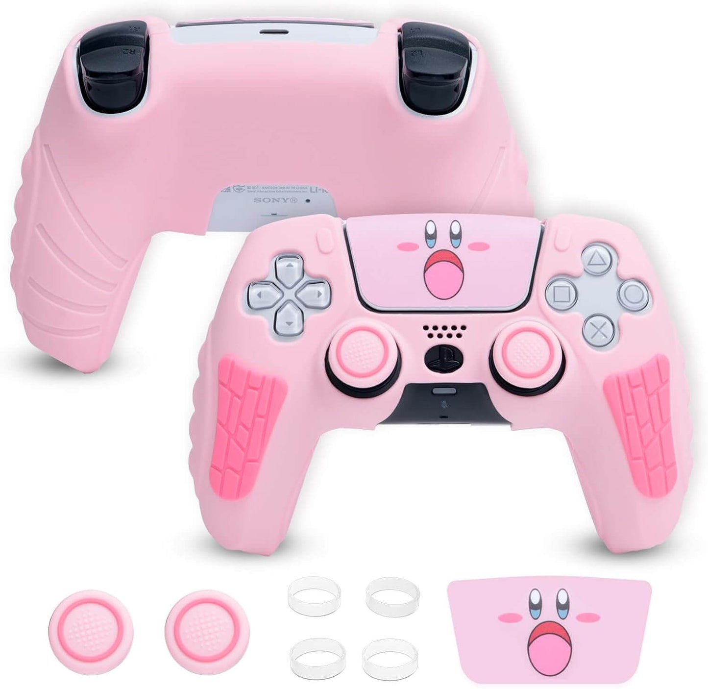 PS5 Controller Skin Pink - PS5 Controller Silicone Case with Anti-Slip Grip, Durable PS5 Controller Protective Case, Stylish PS5 Controller Cover, Ergonomic Design, PS5 Controller Accessories