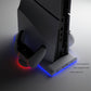 ECHZOVE RGB Cooling Station for New PS5 Slim Console with Controller Charging Dock for Playstation 5 Slim Console, Cooling Stand for PS5 Accessories with Controller Charger, New PS5 Slim Cooling Fan