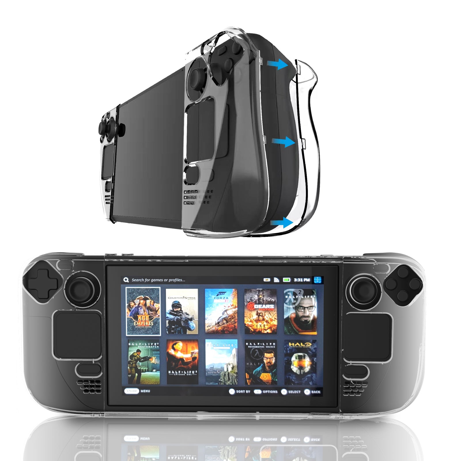 steam deck clear case