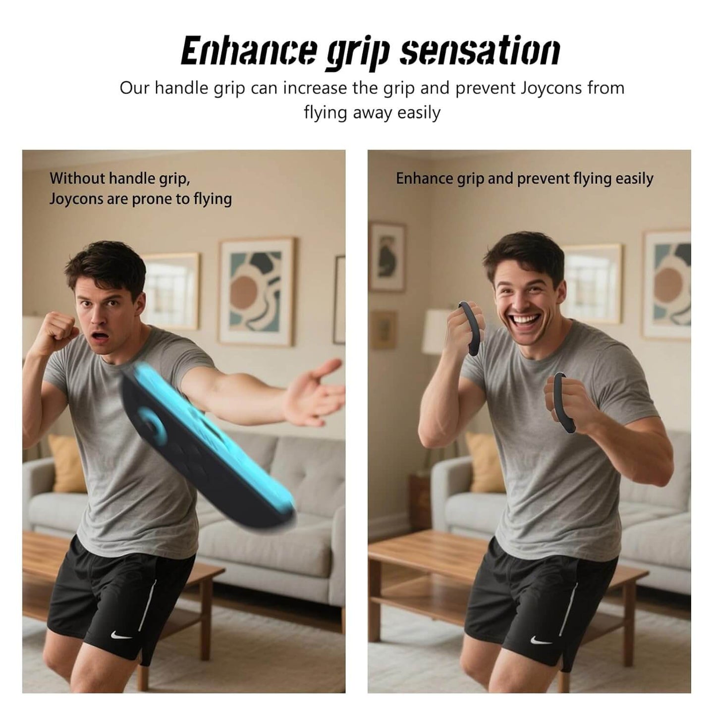 ECHZOVE Switch 2 Boxing Grips for Fighting Games–Ergonomic Handle for Better Control & Comfort, Perfect for Switch 2 Boxing Games, Must-Have Switch 2 Accessories for ARMS & More, Secure Fit for Joy-Con Controllers(Black)