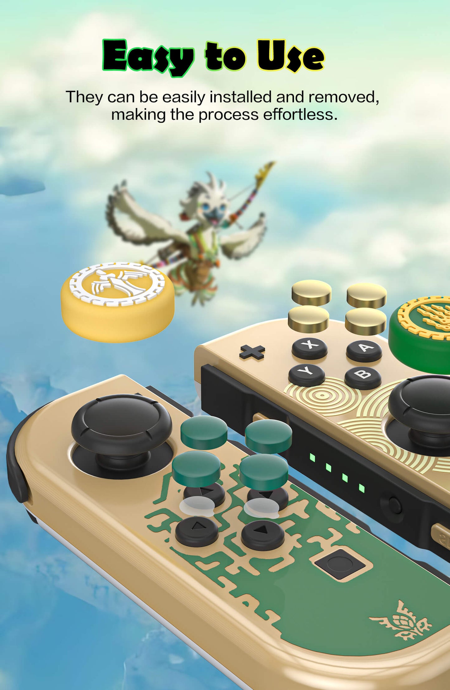 Soft Silicone Joystick Cover and Switch Button Caps for Switch OLED