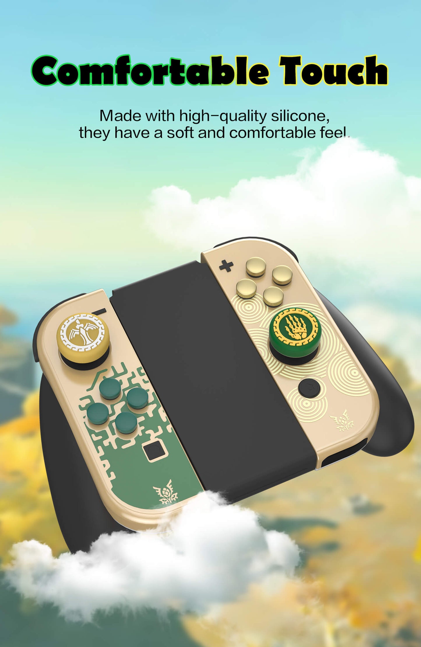 Soft Silicone Joystick Cover and Switch Button Caps for Switch OLED