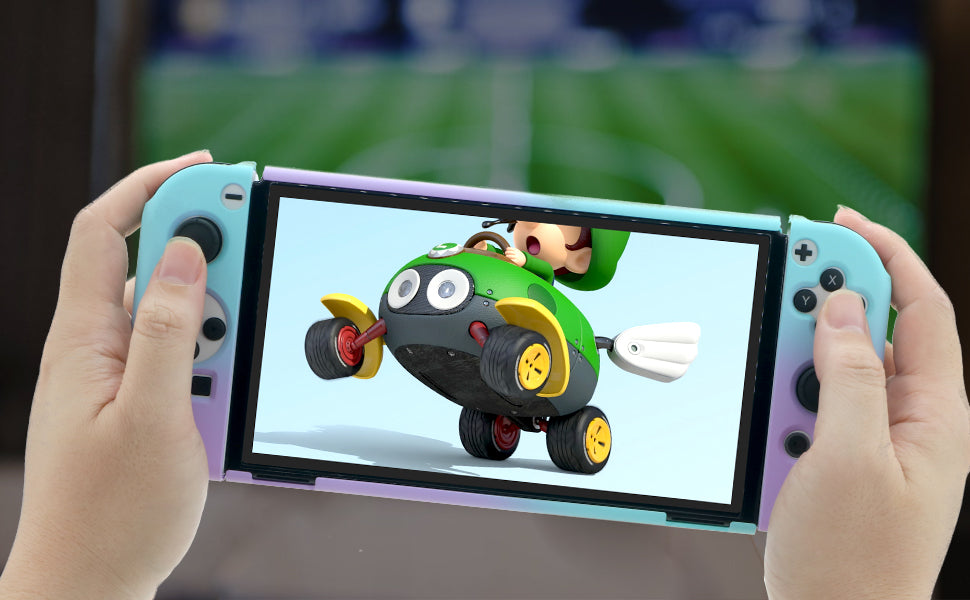 Nintendo Switch OLED Protective Case, Nintendo Switch OLED Colorful Case - Purple Blue