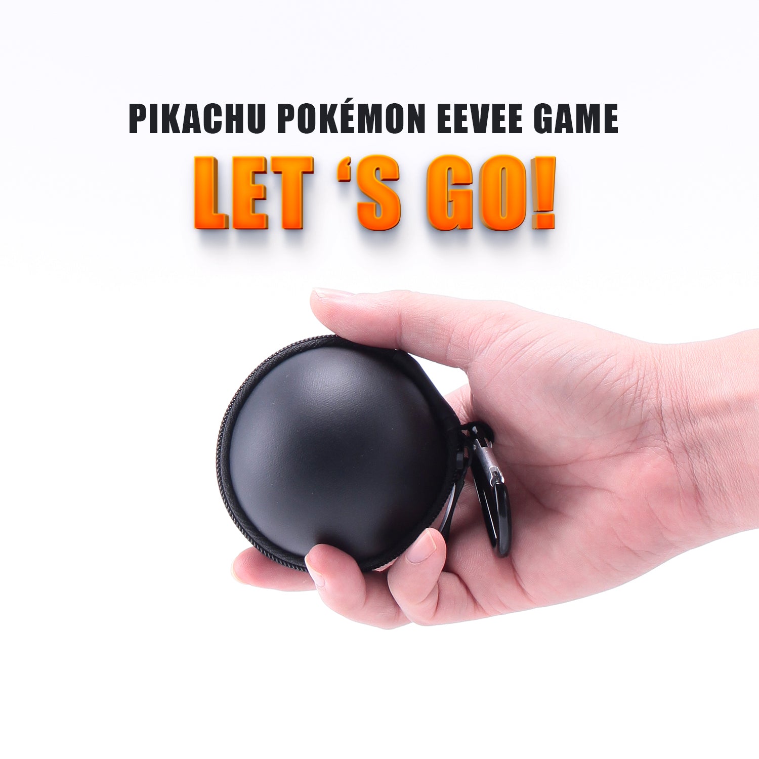 Carrying Case and Clear case for Nintendo Switch Poke Ball Plus Controller, Protective Case for Poke Ball Plus and Silicone Clear Case for Poke Ball Plus with 6 Thumb Stick Caps - Black - ECHZOVE