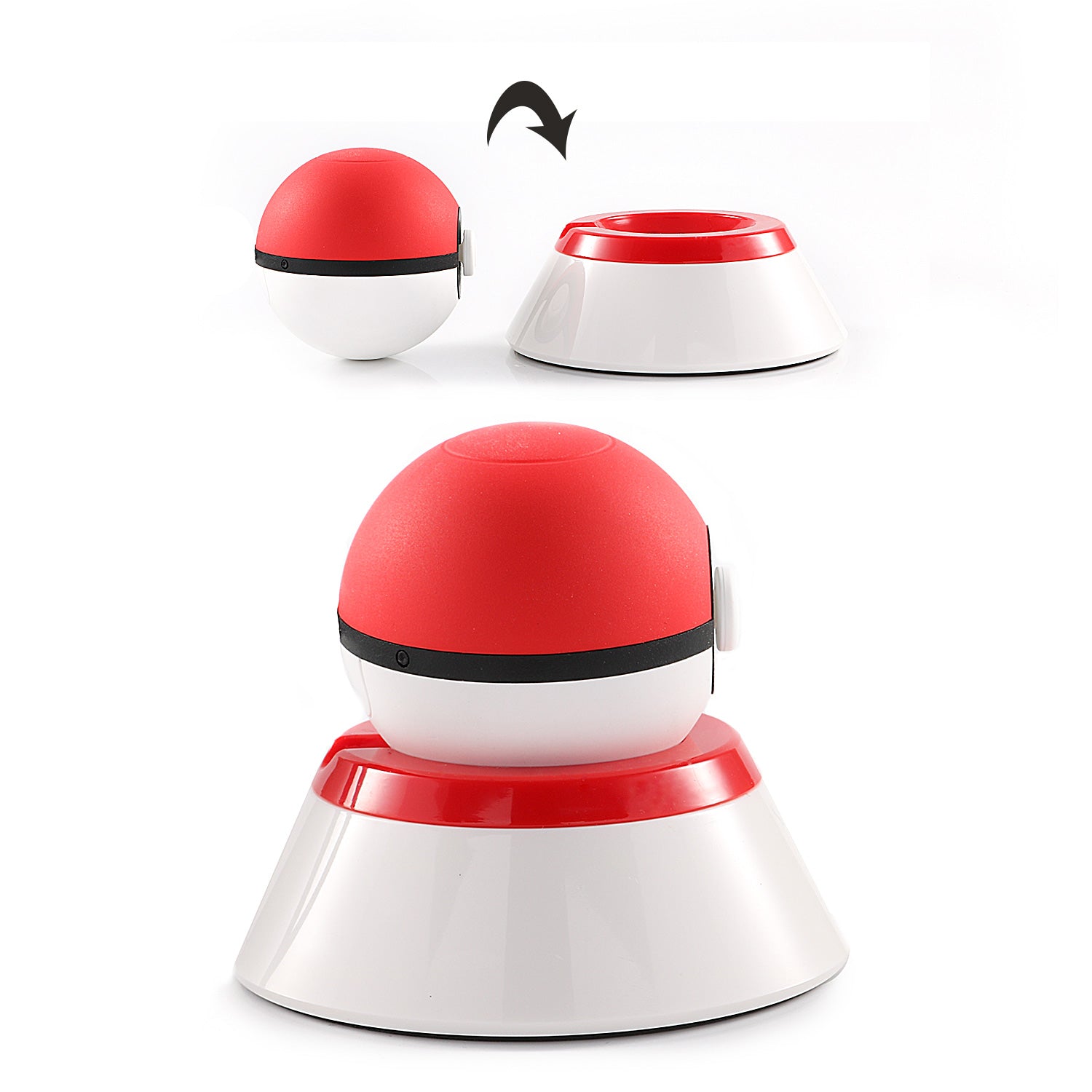 Stand for Poke Ball Plus, Accessories Kit Holder Docking Station for Poke Ball Plus with 2.8ft Fast USB-C Charger Cord - ECHZOVE