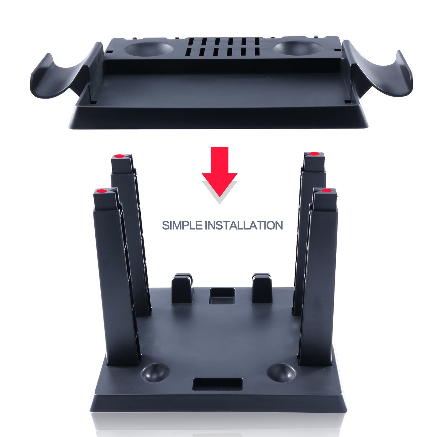 Storage Stand for Nintendo Switch, Storage Stand Controller Holder for Nintendo Switch Accessories and 2 Poke Ball Plus Controllers - ECHZOVE