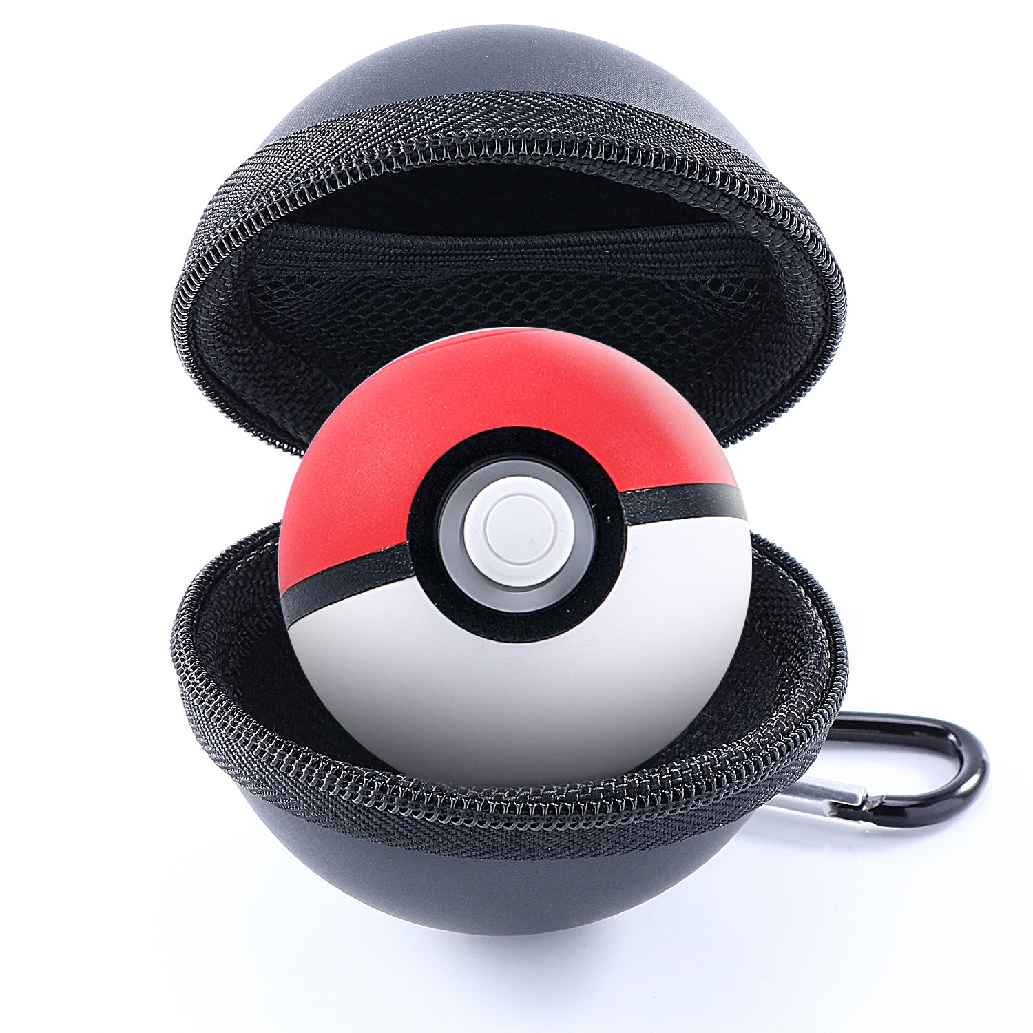 Carrying Case and Clear case for Nintendo Switch Poke Ball Plus Controller, Protective Case for Poke Ball Plus and Silicone Clear Case for Poke Ball Plus with 6 Thumb Stick Caps - Black - ECHZOVE