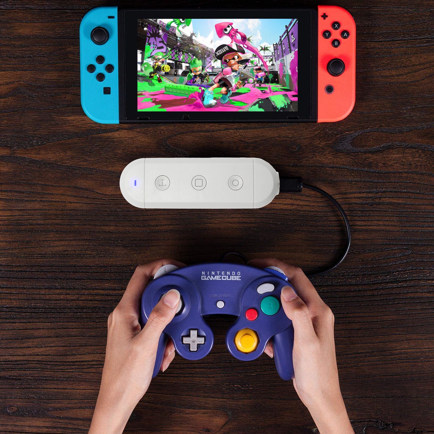 Wireless Adapter for Nintendo Switch, Compatible with Nintendo Switch and PC, Works with Gamecube Controller, Classic Edition Controller, Wii Classic Controllers - ECHZOVE