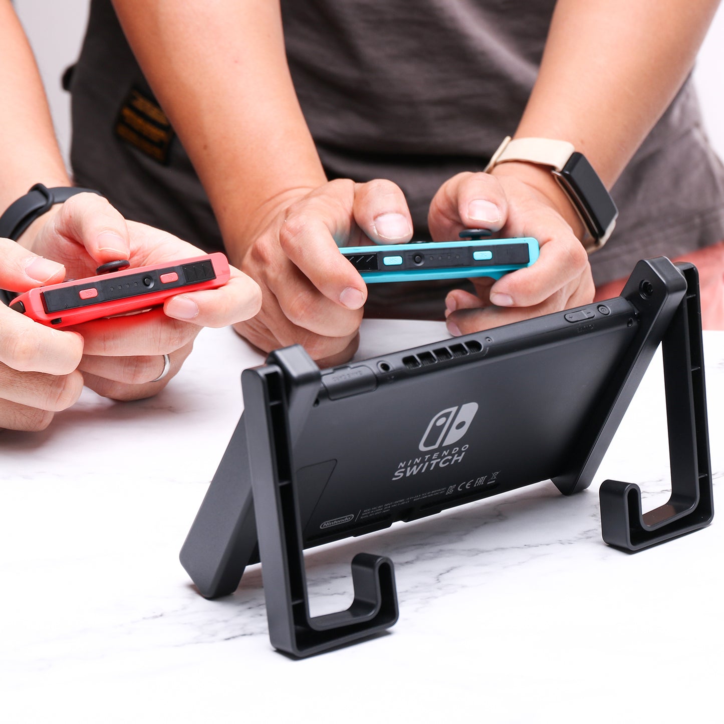 Stand for Nintendo Switch, Holder for Nintendo Switch and Switch Car Mount - Black ( 2 in 1) - ECHZOVE