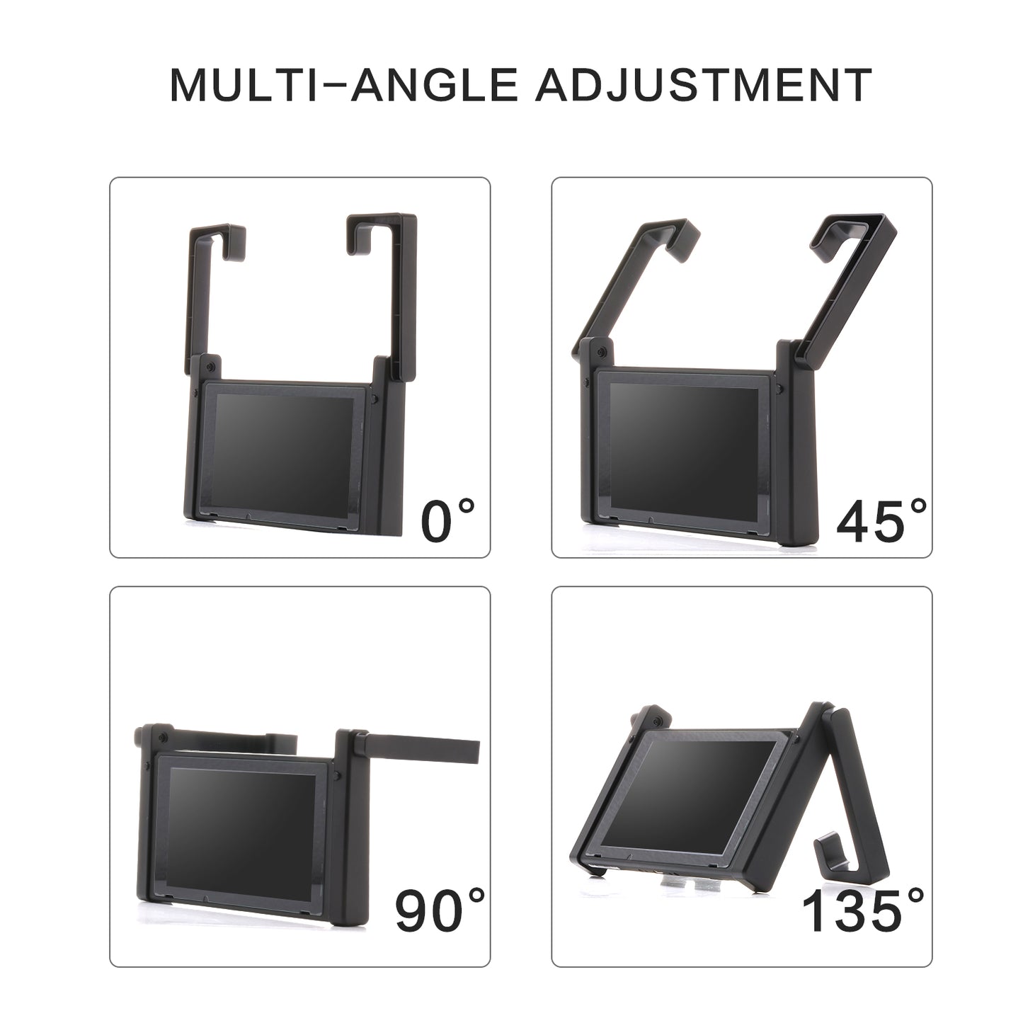 Stand for Nintendo Switch, Holder for Nintendo Switch and Switch Car Mount - Black ( 2 in 1) - ECHZOVE