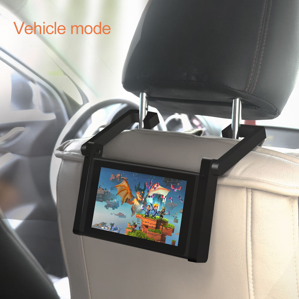 Stand for Nintendo Switch, Holder for Nintendo Switch and Switch Car Mount - Black ( 2 in 1) - ECHZOVE
