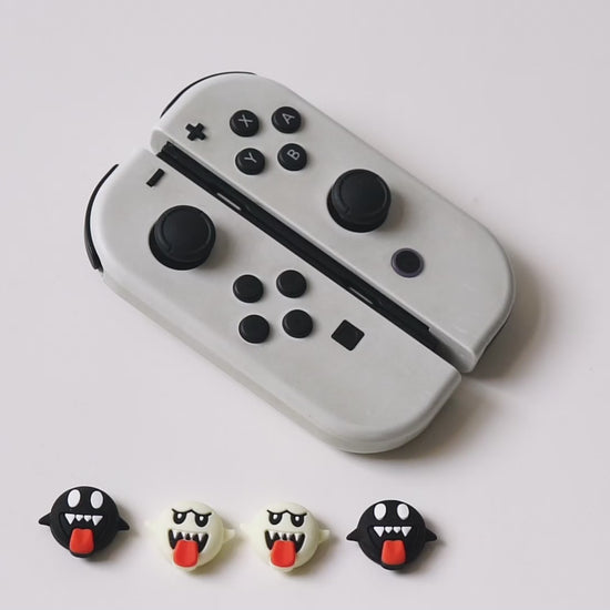 nintendo switch oled thumb grip caps ghost