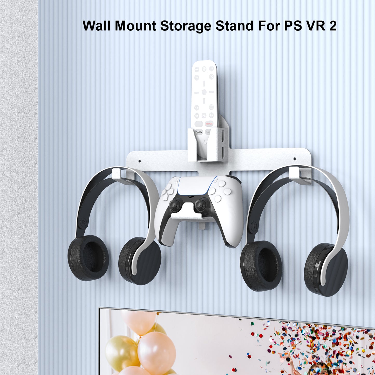 PS VR2 Wall Mount Storage Stand for PS5 Controller and PS VR2 Accessories