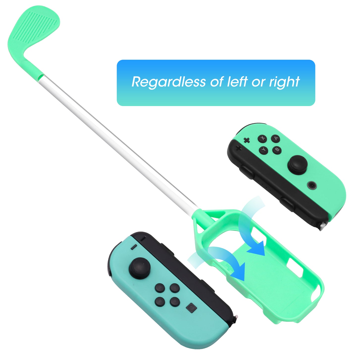 Switch Golf Rod Compatible for Nintendo Switch Mario Golf:Super Rush Game,Golf Games Handgrip Accessories for Nintendo Switch Joycons - Animal Crossing New Horizons Theme - ECHZOVE