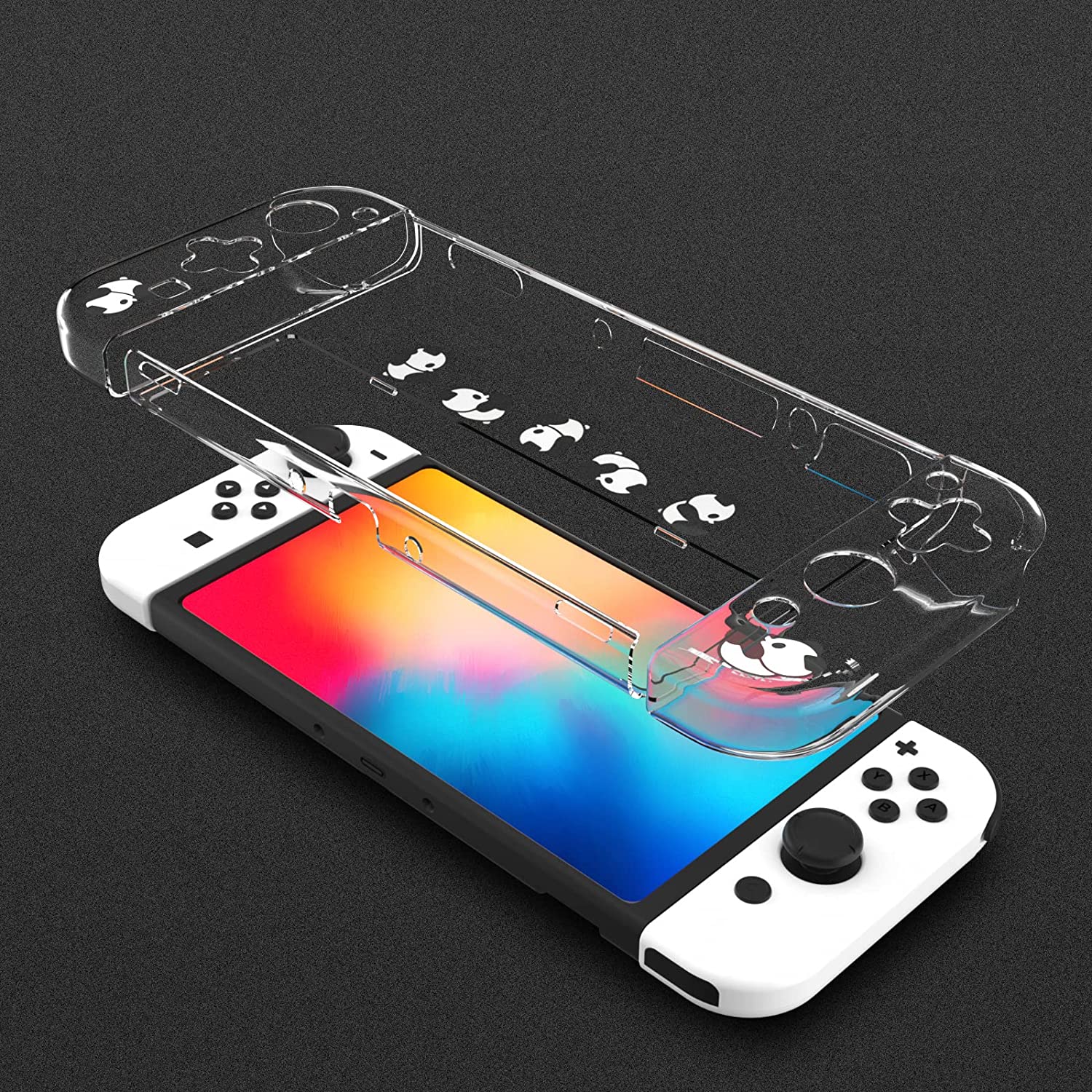nintendo switch oled clear case