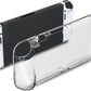 Switch OLED Clear Case, Switch OLED Soft TPU Case with Tempered Glass Screen Protector and Thumb Grip Caps