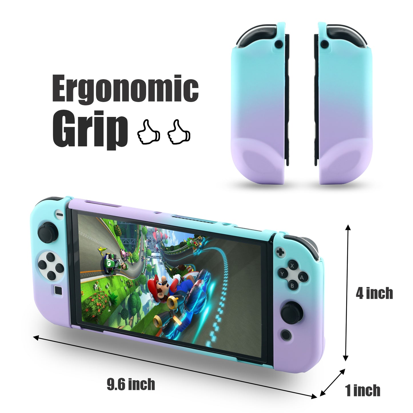 Nintendo Switch OLED Protective Case, Nintendo Switch OLED Colorful Case - Purple Blue