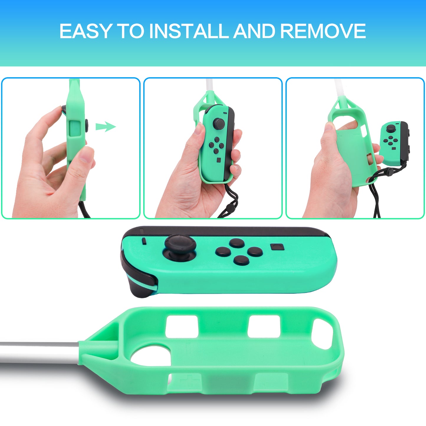 Switch Golf Rod Compatible for Nintendo Switch Mario Golf:Super Rush Game,Golf Games Handgrip Accessories for Nintendo Switch Joycons - Animal Crossing New Horizons Theme - ECHZOVE