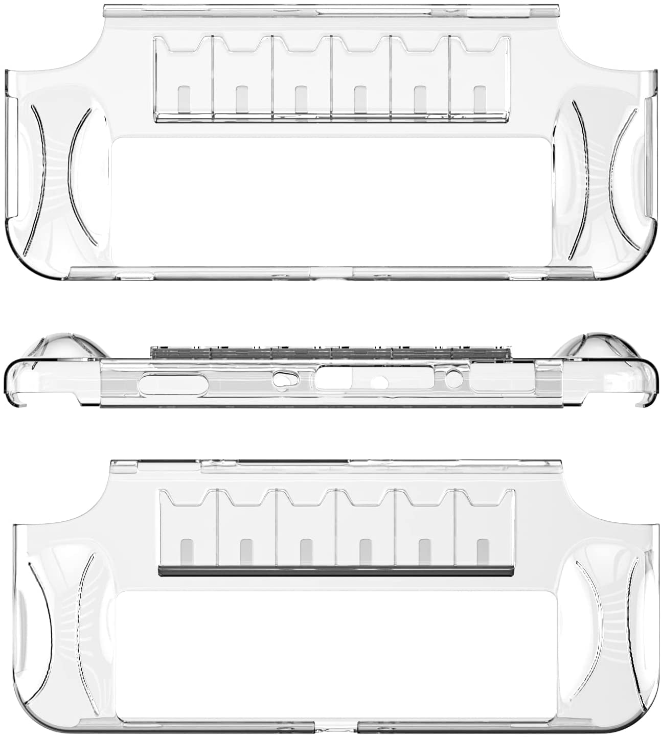 Switch OLED Case Protector, Switch OLED Protective Cover with 6 Game Card Slots - Clear