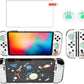 Switch OLED Protective Case,Hard PC Cover Compatible with Switch OLED Console and TPU Shell for Joy Con Controller with Tempered Glass Screen Protector and Thumb Grip Caps-Astronaut