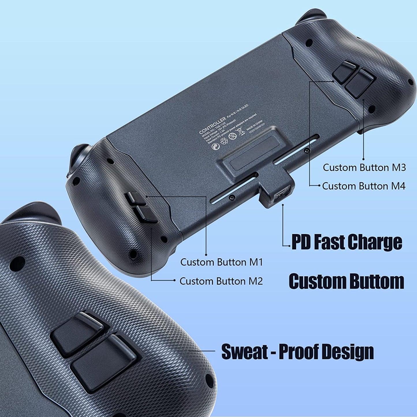 Nintendo Switch OLED Controller Grip, Nintendo Switch OLED Controller, Large Grip Compatible with Nintendo Switch or Nintendo Switch OLED - ECHZOVE