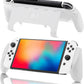 Switch OLED Grip, Comfortable and Ergonomic Gaming Portable Protective Handheld Grip, Joy Con and Switch OLED Control, Accessories for Switch 2021 with Game Slots and Kickstand - White