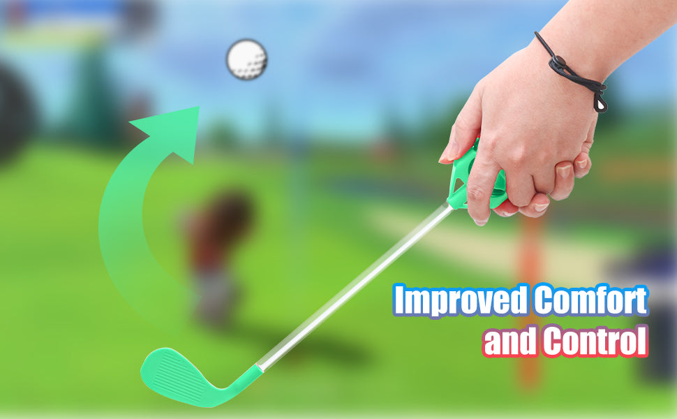 Switch Golf Rod Compatible for Nintendo Switch Mario Golf:Super Rush Game,Golf Games Handgrip Accessories for Nintendo Switch Joycons - Animal Crossing New Horizons Theme - ECHZOVE