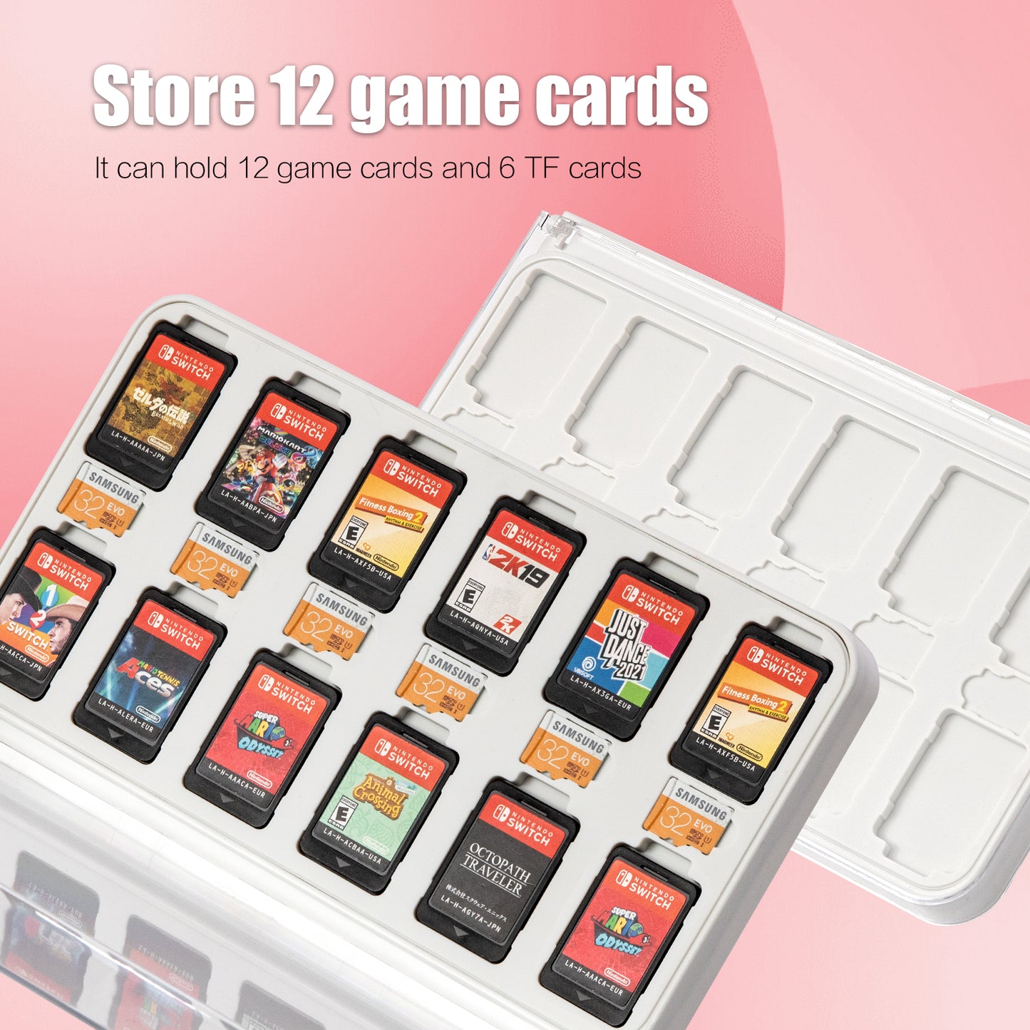 Game Card Case for Switch OLED, Switch Card Case Cartridge Game Card Display Cabinet Box