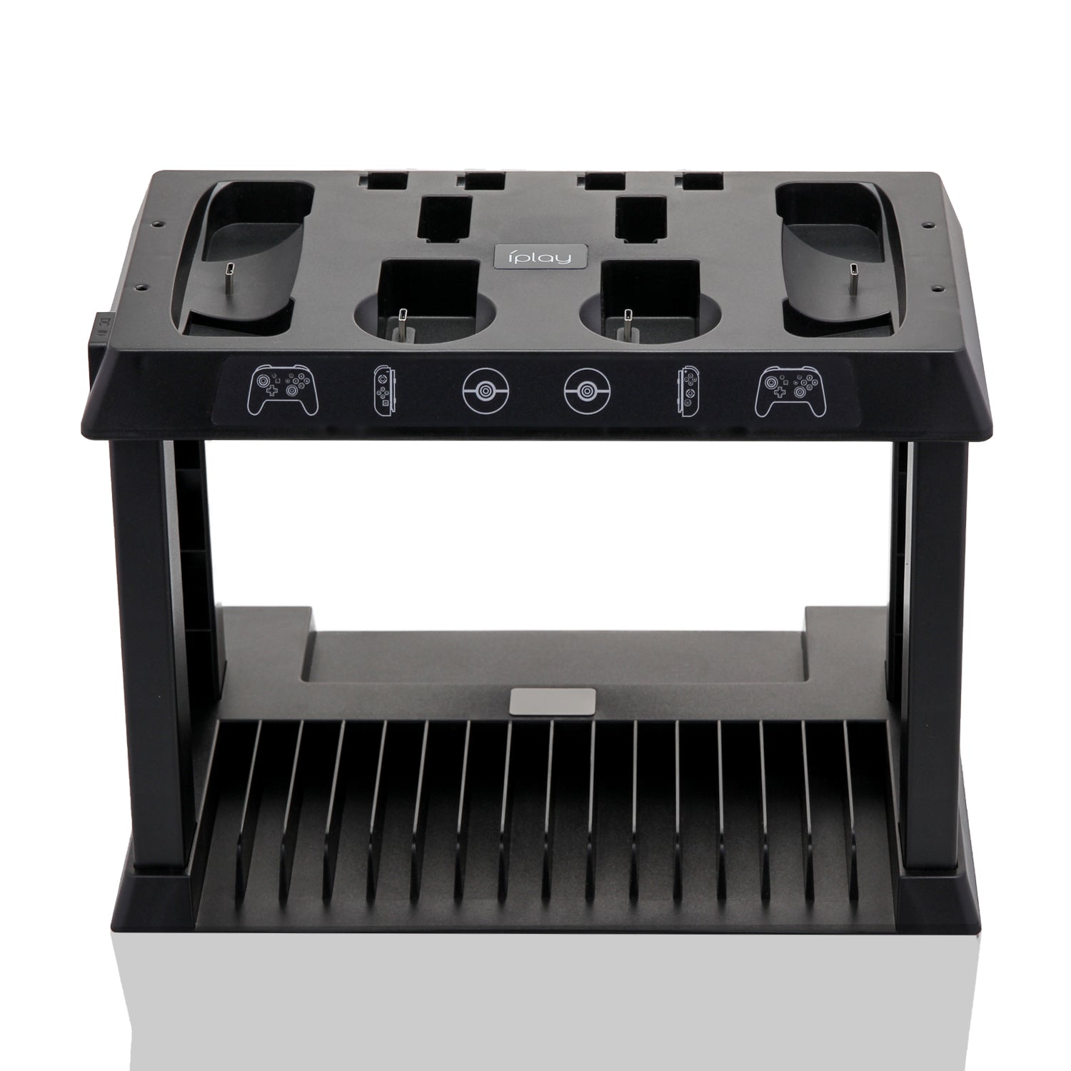 Charging Dock for Nintendo Switch Joy Cons, Pro Controllers and Poke Ball Plus Controllers, Organizer for Nintendo Switch Accessories with LED Indicators - ECHZOVE