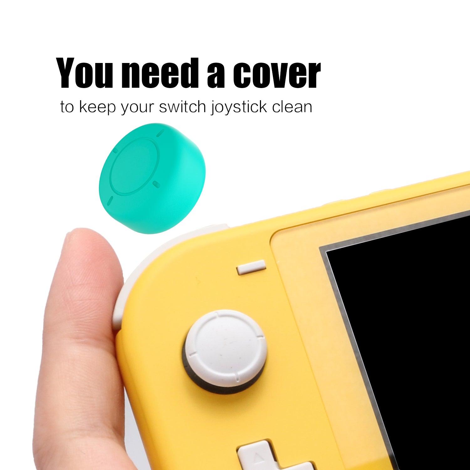 Thumb Grips for Nintendo Switch Lite, Joystick Caps for Nintendo Switch Lite - Turquoise - ECHZOVE
