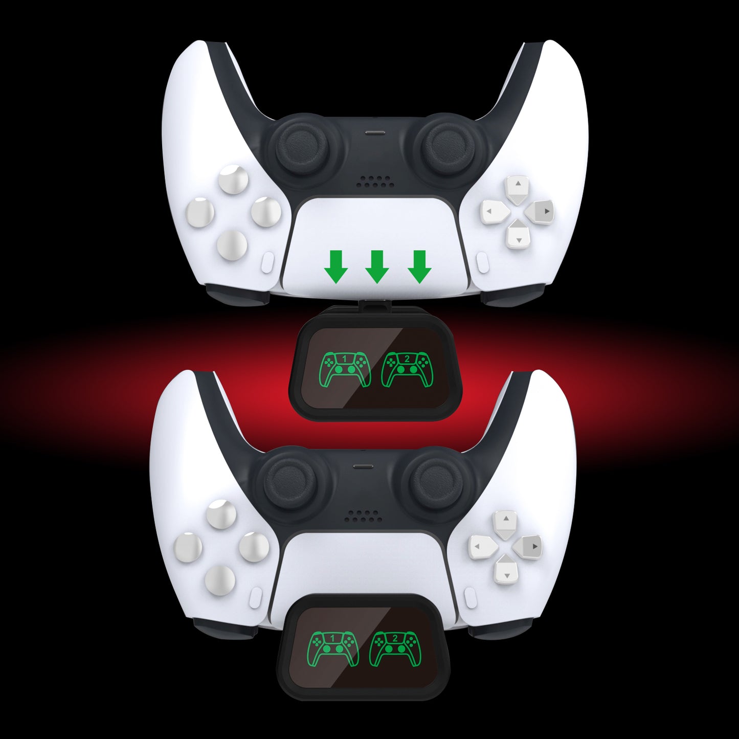 PS5 Dual Sense Controller Charging Station, PS5 Charger, Charging Dock for PS5 Controller, Xbox Series S/X Controller, Nintendo Switch Pro Controller, Google Controller, Xbox Elite 2 Controller - ECHZOVE