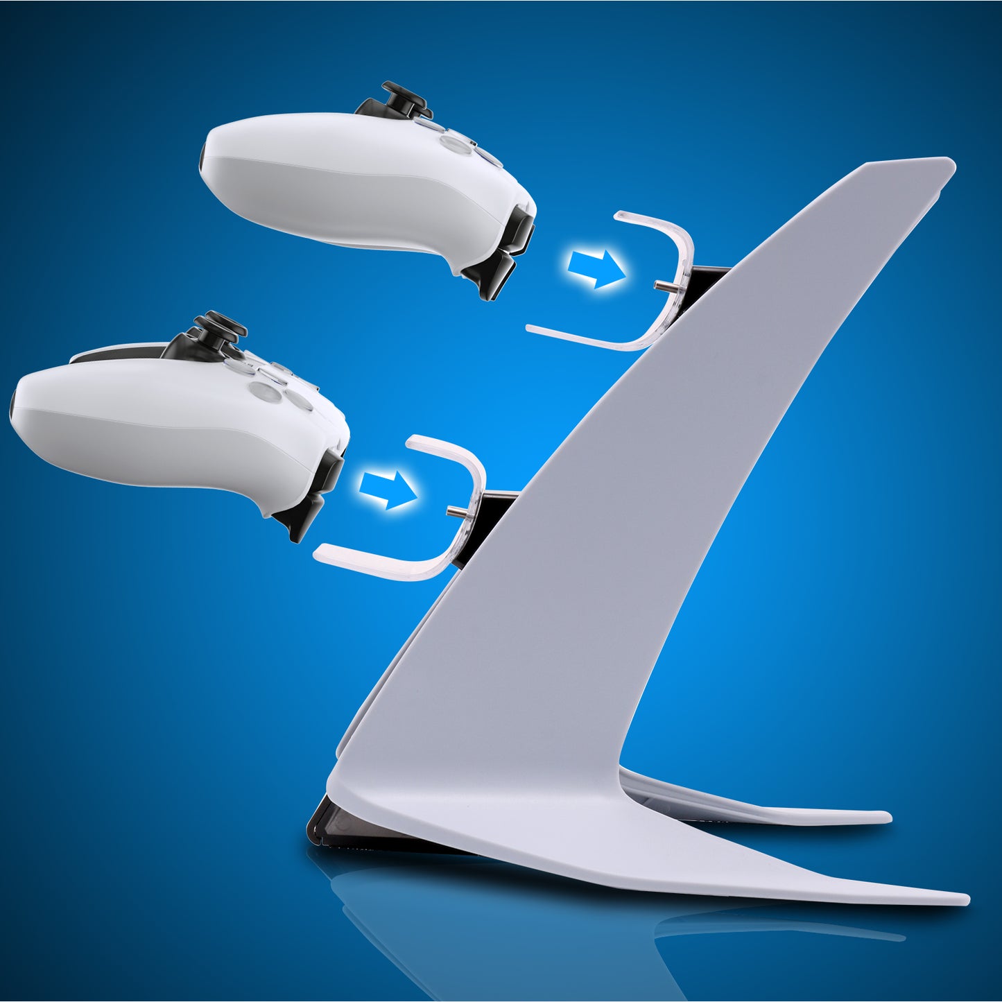 PS5 Controller Charger, Playstation 5 Controller Charging Station with LED Light - ECHZOVE