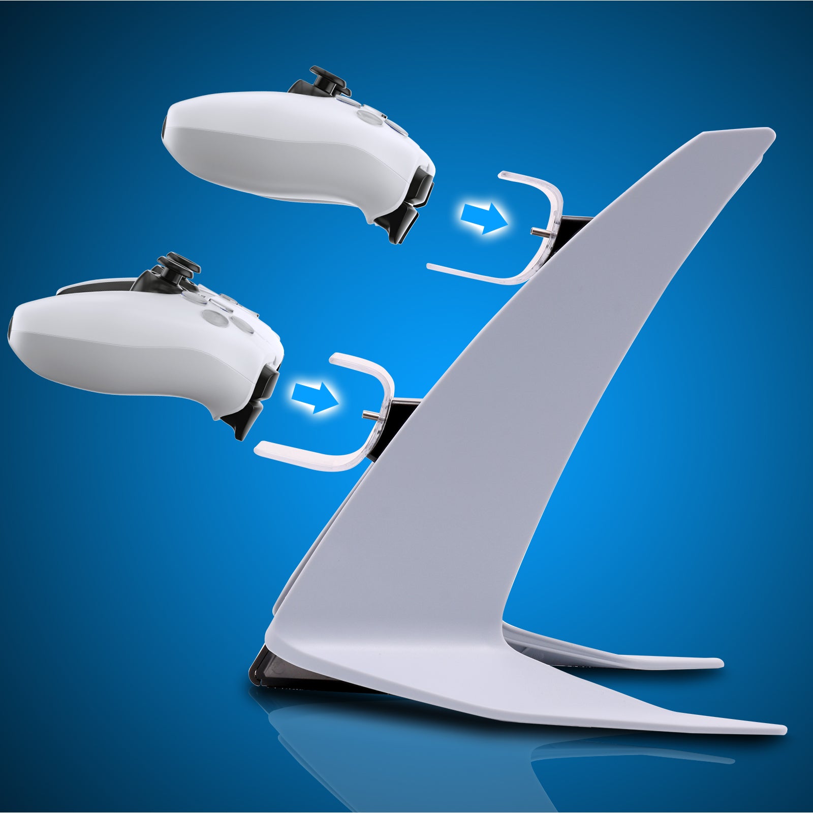 PS5 Controller Charger, Playstation 5 Controller Charging Station with LED Light - ECHZOVE