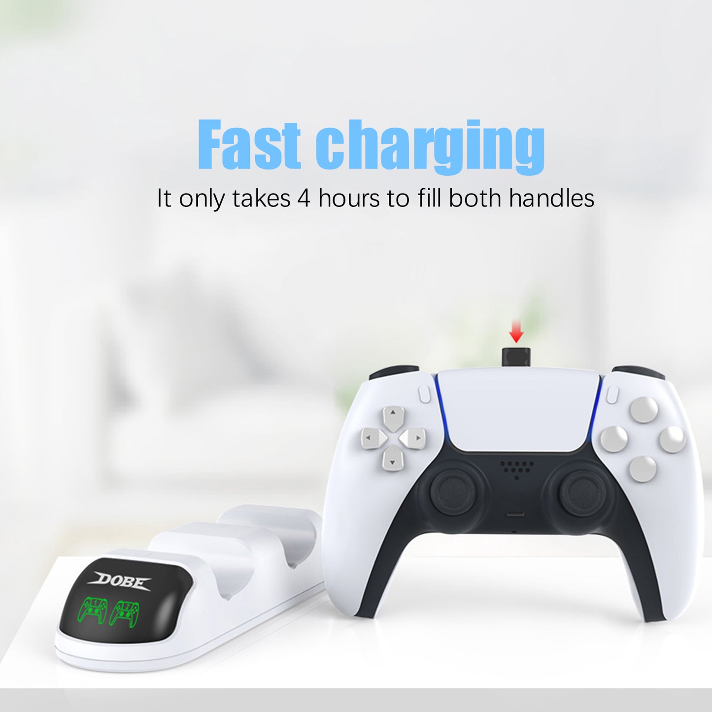 PS5 Controller Charger, PS5 Controller Charger Station, Charging Dock for Playstation 5 Controller - ECHZOVE