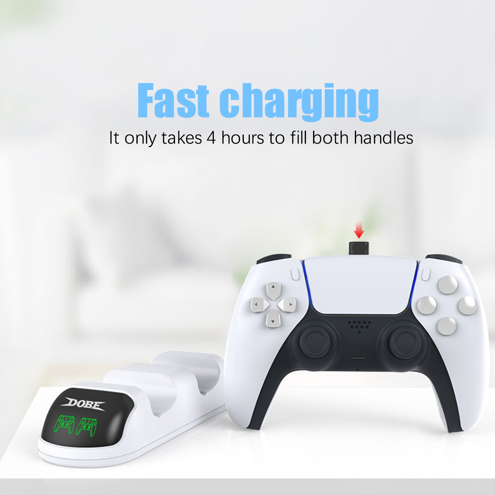 PS5 Controller Charger, PS5 Controller Charger Station, Charging Dock for Playstation 5 Controller - ECHZOVE