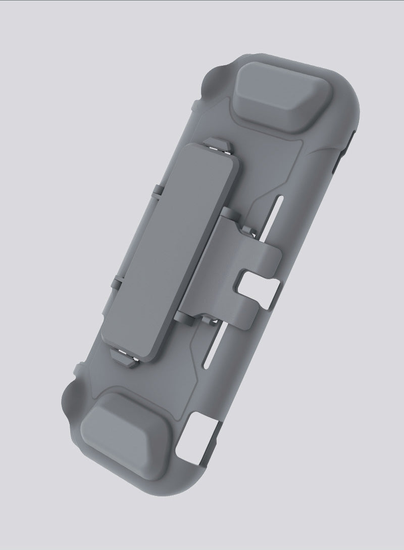 TPU Protective Case for Nintendo Switch lite, Cover Case for Nintendo Switch lite with Kickstand and 4 Game Card Slots - Gray - ECHZOVE